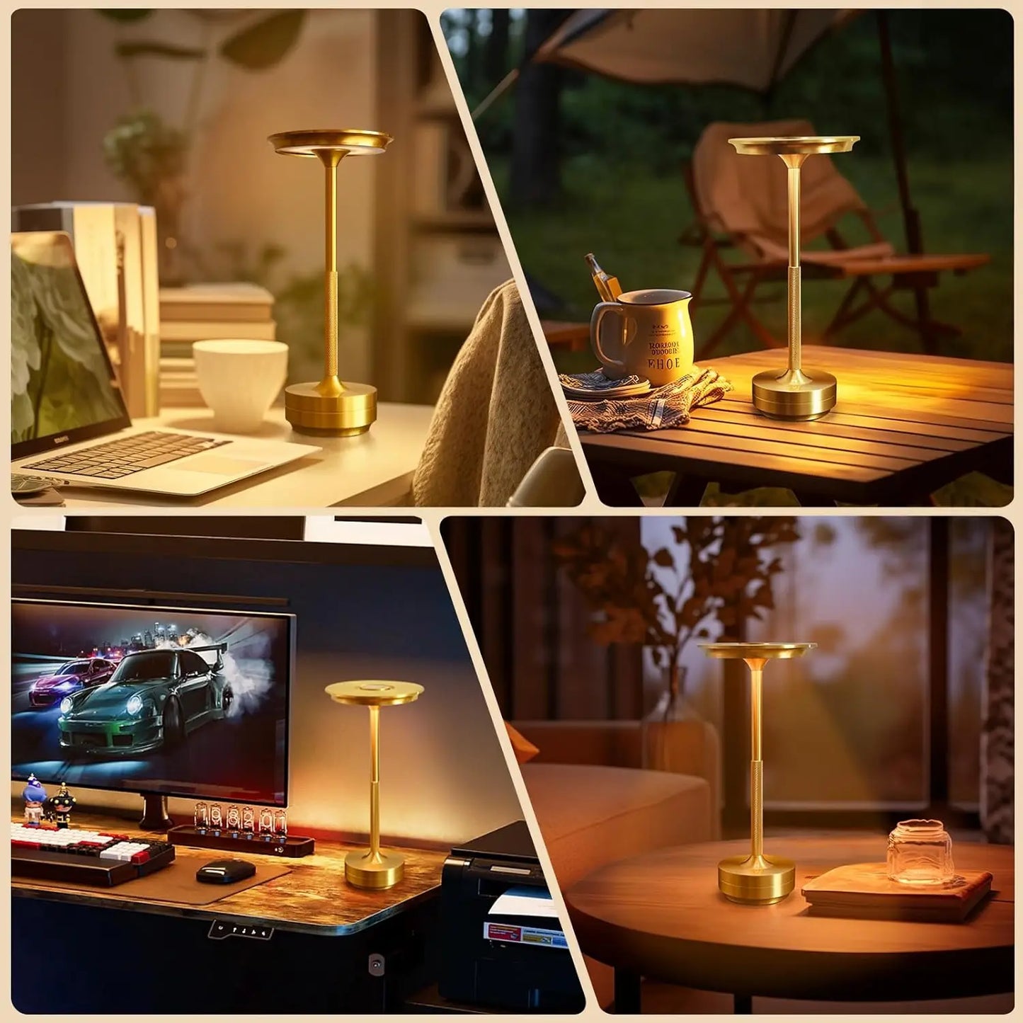 Celviera Rechargeable LED Touch Sensor Table Lamp